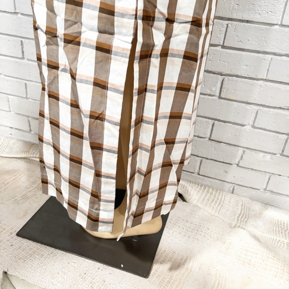 Anthropologie Maeve Women’s Belted Square-Neck Plaid Dress - Picture 7 of 11